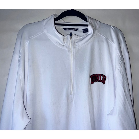 UNLV Rebels Cutter & Buck Mens Quarter Zip White size XLT - Picture 2 of 8